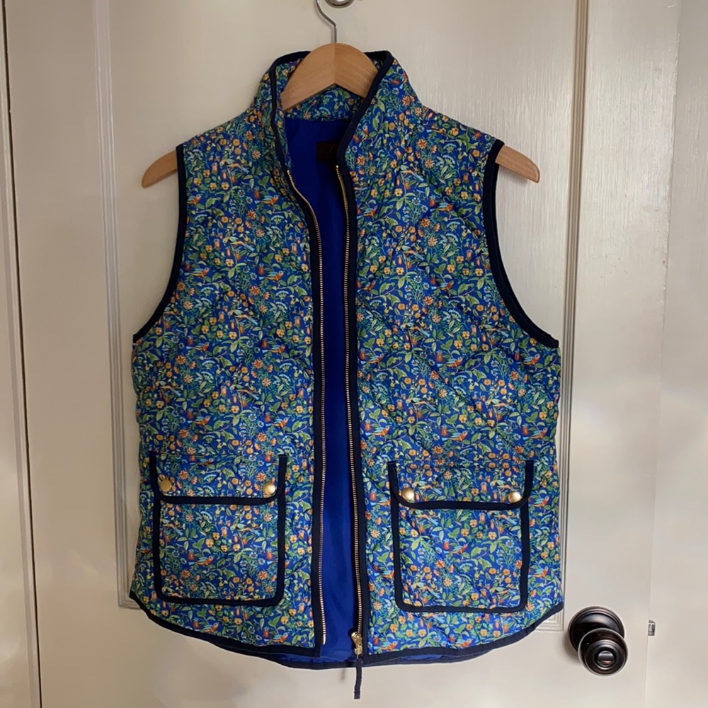 J.Crew Liberty print quilted vest! Excellent condition